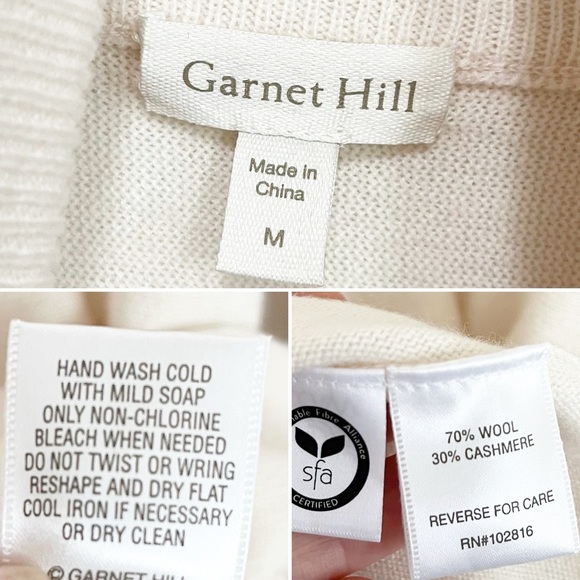 BOGO! Garnet Hill Oversized Poncho Turtleneck Tunic Sweater Ivory Medium - Picture 8 of 8